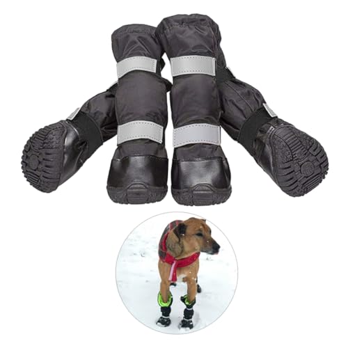 HAPINARY 4 STÜCKE Haustier Schneestiefel wasserdichte Hundeschuhe Leggings für Pfoten Schutz Größe XS von HAPINARY