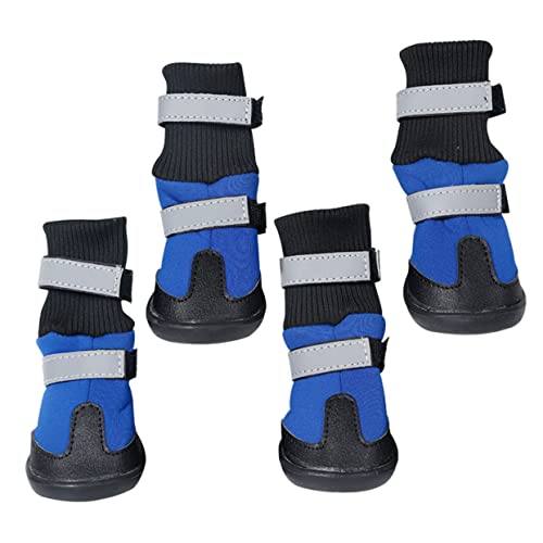 HAPINARY 4 Stück Haustier Schneestiefel Welpenschuhe Haustier Winterschuhe Warme Haustier Winterschuhe Haustier Schneeschuhe Warme Haustier Schuhe Hundestiefel Reflektierende von HAPINARY