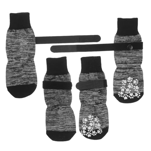 HAPINARY 4 Stück Haustier Socken Kauer Hundesocken Hören Auf, Die Pfoten Zu Lecken Hund Für Pfoten Hunde-hosenträgerstiefel Auswechselbare Baumwollsocken Reine Baumwolle Black von HAPINARY