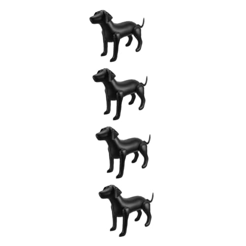 HAPINARY 4 Stück Haustierbekleidungsmodell Schaufensterpuppenständer für Hunde Ausstellungsstand für Hundekleidung tierkostüme pet Grooming Haustier-Skulptur aufblasbarer Hund PVC Black von HAPINARY