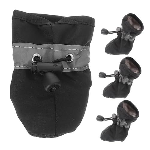 HAPINARY 4 Stück Hundeschuhe Protect Schutz Lernschuhe pet Supplies Weights Haustier schützende Hundestiefel Welpenschuhe Welpenstiefel Anti-Drop Kleinkinderschuhe Hündchen der Hund Stoff von HAPINARY