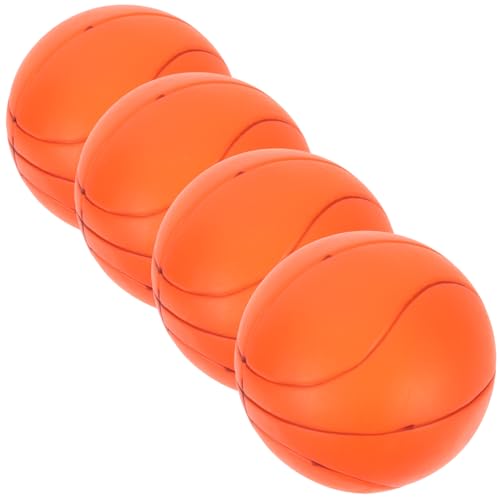 HAPINARY 4 Stück Hundespielzeugball Hundespielzeug Aggressive Kauer Kicherball für Hund Interactive Dog Toys kauspielzeug welpe kauen für welpen Kauspielzeug für Welpen Gummi Orange von HAPINARY