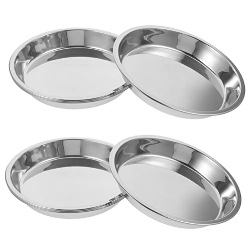 HAPINARY 4 Katzennapf aus pet Bowl katzenfutter schüssel Haustiergerichte Flache Katzennäpfe Wassernapf für Welpen Haustiernapf für den Haushalt Futternapf für Katzen Metall von HAPINARY