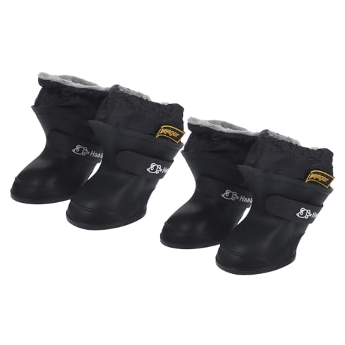 HAPINARY 4 Stück wasserdichte Haustier Regenstiefel Hunde Regenfußschuhe Wasserdichter Stiefel wasserdichte Regenstiefel Regenschuhe Für Hunde rutschfeste Haustier Regenschuhe von HAPINARY