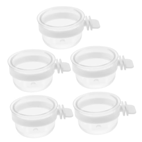 HAPINARY 5 Stück Papageien Wasserspender, Vogelfutterspender, Wassernapf, Papageienfutterbehälter, Schüssel Für Papageienfutter, Papageienfutternäpfe, Vogelfutternapf, HAPINARY 5 Stück Papageien Wasserspender, Vogelfutterspender, Wassernapf, Papageienfutterbehälter, Schüssel Für Papageienfutter, Papageienfutternäpfe, Vogelfutternapf, von HAPINARY