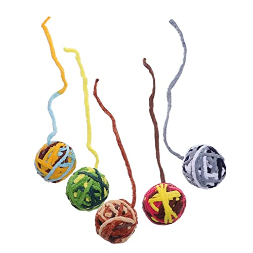 HAPINARY 5St Katze Wolle Ball Katzenfrühling, Hauskatzen Katzenspielzeug interaktiv interaktives katzenspielzeug Interactive cat Toy Katzenbälle kratzen Tragbares Katzenspielzeug von HAPINARY