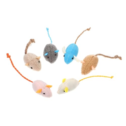 HAPINARY 6St Haustier Katzenspielzeug Katze Kätzchen Katzen Laufstall interaktives katzenspielzeug Interactive cat Toy Plüschtiere für Katzen Katze beißendes von HAPINARY