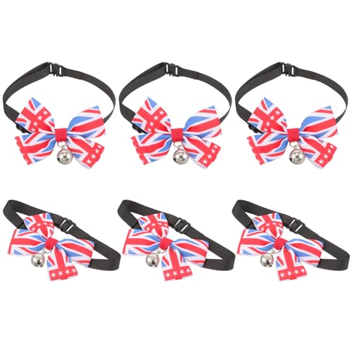 HAPINARY 6St pet Supplies haustierbedarf Hundehochzeitskleidung hundekostüme für Hunde Dog Collars Hundekrawatte Haustierkrawatte und -Halsband Krawatte binden Union-Jack von HAPINARY