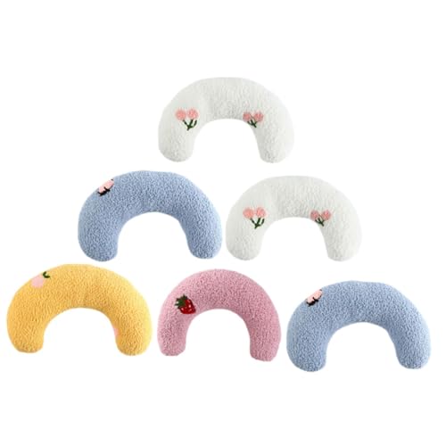 HAPINARY 6st Katzen Kissen Welpenkissen Katzenkissen Für Drinnen Katzenkissen Für Wohnungskatzen U-förmiges Katzenkissen Für Katzen Kleines Hundekissen Donut-katzenbett Haushalt Polyester von HAPINARY