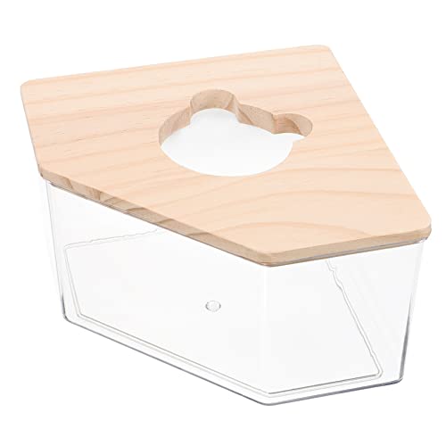 HAPINARY Badezimmer Für Hamster Hamsterzubehör Rennmaus Toilette Sandbad Für Hamster Hamster-Sand-badewanne Meerschweinchen Sandbad Fall Klarer Behälter Badezimmer Für Kleine Tiere Acryl von HAPINARY