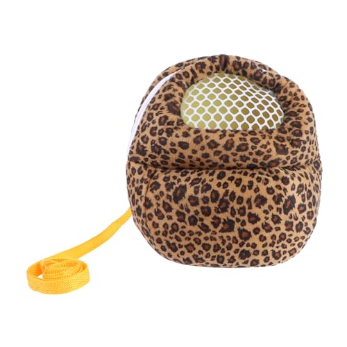 HAPINARY Reisetasche für Hamster modisches Leopardenmuster Tragetasche für Haustiere Robustes Material sicher für Outdoor-Aktivitäten L Gelb von HAPINARY