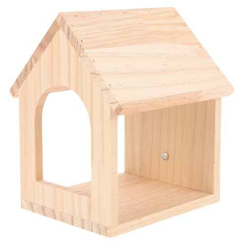 HAPINARY Box Papageienhütte Brutkasten Holz Vogelhaus Sittichnest Holz Vogelfutterspender Vogel Holzhaus Winddichtes Vogelhaus Vogelnistkäfig Kleine Vögel Bruthaus von HAPINARY