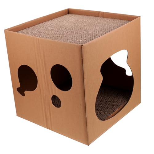 HAPINARY Cat Cardboard House Katzenkratzhäuser Wellpapier Kratzer Katze Kratzer Spielzeug von HAPINARY