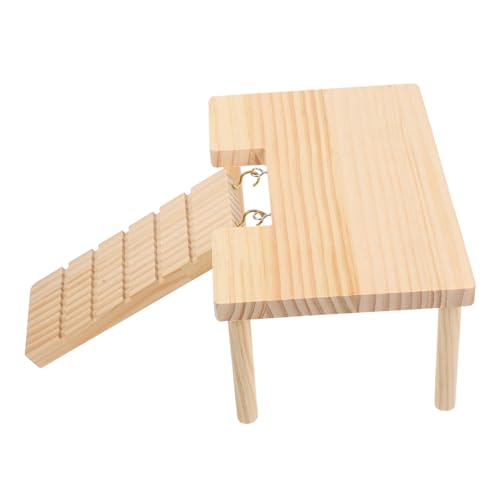 HAPINARY Hamster-Plattformtisch Rattenhausratten Meerschweinchen Kletterspielzeug Stall fangen Hamster Spielplatz meerschweinchen Rampe Holzplattform-Hamster kleine Tierplattform hölzern von HAPINARY