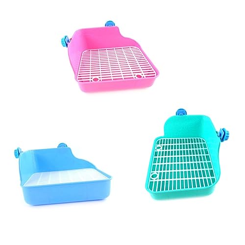 HAPINARY Hamster Töpfchentrainer Hamster Toilette Hamster klo Hasen Toilette ecktoilette Hamster-Toilette Tierkäfig Hamstertrainer Lacework Töpfchen Trainer Kaninchen-Töpfchentrainer Rosa von HAPINARY