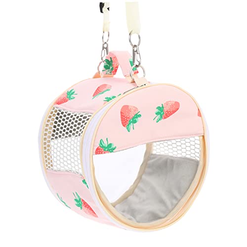 HAPINARY Hamster aus Tasche tiertransporttasche Haustierträger Pet Ventilation Bag Canvas Pet Carrier Reiseträger für Guinea Mäuse Tasche Rattenträger Hamstertasche Segeltuch Rosa von HAPINARY