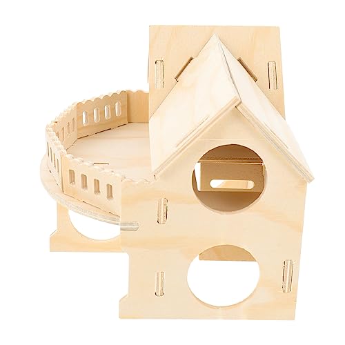 HAPINARY Hamsterhaus Hamsternest Hamsterschlafplatz Haustierschlafhaus Hamsterspielzeug Hamsterholznest Haustierspielzeug Holzdesignnest Haustierzubehör Heimtierbedarf von HAPINARY