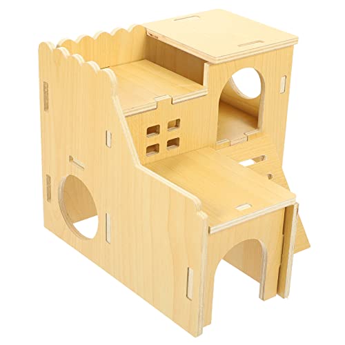 HAPINARY Hamsterhütte Hamster Schlafnest Versteckhaus Für Haustiere Holz Hamsternest Hamster Mini Nest Haustierkäfig Hamsterhaus Holzhaus Für Kleine Haustiere Kleines von HAPINARY