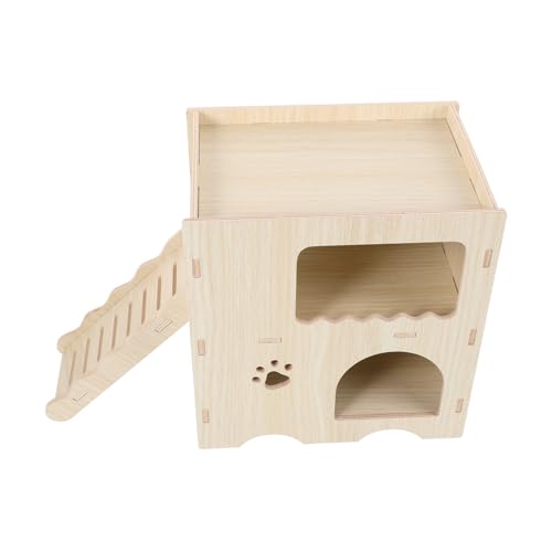 HAPINARY Hamsterhütte aus Massivholz Gerbils Kammerhütte Hamsterkäfig Chinchilla- Hamsterhaus Hamster Spielzeug Hamster zubehör Haustier Hamster Versteck kleines Versteck für Hamster von HAPINARY