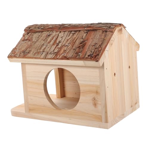 HAPINARY Robustes Hamsterhaus aus Holz Versteck für Ratten aus Holz zartes Hamsterspielzeug gemütlicher Haustierkäfig von HAPINARY