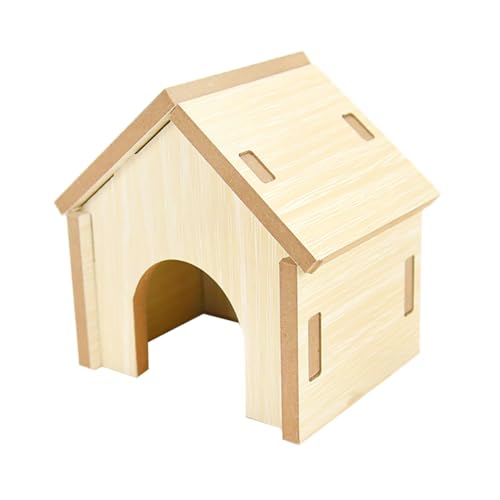 HAPINARY Hamsternest Hamster Winterkäfig Eichhörnchen Schlafkäfig Warm Haustier Holzvilla Spielzeug Zum Trainieren Von Haustieren Hamsterplattform Hängematte Für Kleintiere Sommer Holzhaus von HAPINARY