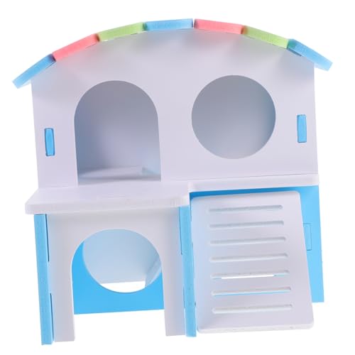 Hamstervilla Spielzeug für Meerschweinchenspielzeug Meerschweinchen-Versteck Hamsterversteck hamsterhaus Hamster häuschen groß Käfig Kleine Tiere Zubehör Ökologisches Brett PVC von HAPINARY