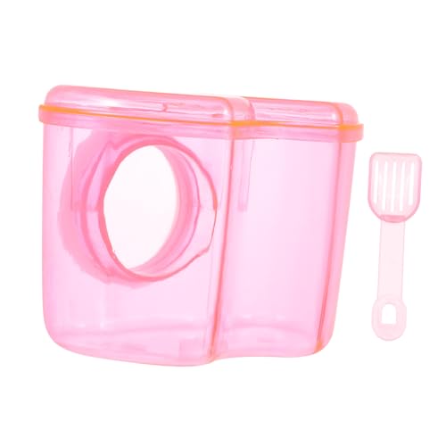 HAPINARY Haustier Badezimmer Sand Badewanne Badehamster Röhren Kühlung Duschköpfe Mit Handbrause PIPI-Pads Für Hunde Flasche Hundetrockner Hamsterhaus Hund Kühlmatte Hamsterstreu Rot Acryl von HAPINARY