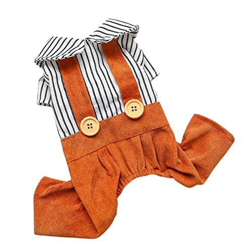 HAPINARY Haustier Hundekleidung Haustierkostüm Hunde Overalls Gestreifte Haustierkleidung Gestreifte Haustier Hundekostüme Hundekleidung Overalls Haustier Outfit Hundemantel von HAPINARY