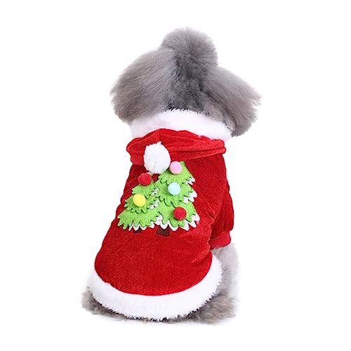 HAPINARY Weihnachtsoutfit Für Hunde Hundeoutfits Für Mittelgroße Hunde Kostüm Kleidung Für Kleine Hunde Katzenkleidung Hundet-shirt Haustierkleidung Elch Weihnachtstuch Rot von HAPINARY