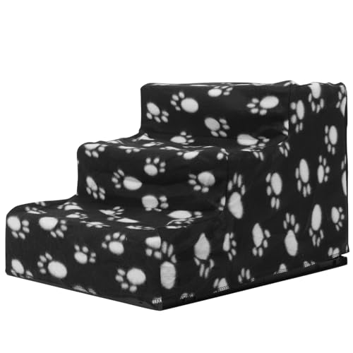 HAPINARY Haustierspieltreppe Haustier spielende Treppe Hund Welpenbett treppe Spielzeugkatze rutschfeste Sicherheitsleiter haustierrampe Dog ramp Katzentreppe Kätzchenleiter Plastik Black von HAPINARY