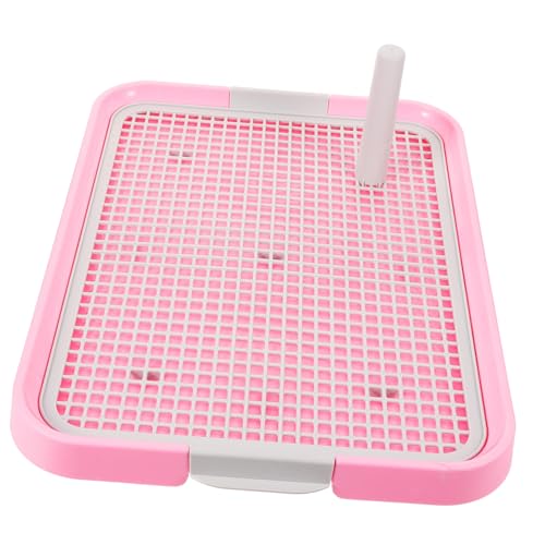 HAPINARY Haustiertoilette Indoor-hundetöpfe Bad Welpentoilettenzug Töpfchen Trainingstablett Für Welpen Halter Tabletts Mesh-hundetoilette Haustiere Toilette Igel Käfig Rosa Plastik von HAPINARY