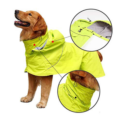 HAPINARY High Collar Hund Regenmantel wasserdichte Nylon Regenbekleidung Verstellbare Kleidung Kreative Haustiermantel Haustierbedarf (größe XL) von HAPINARY