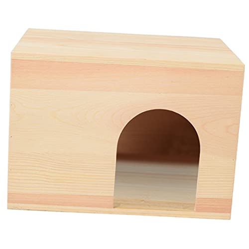 HAPINARY Holzhamster Versteck Und Rattenholzhaus Für Meerschweinchen Gemütliches Ruhehaus Aus Natürlichem Für Optimale Rückzugsmöglichkeiten Im Meerschweinchenkäfig Und Buddelkiste von HAPINARY