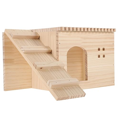 HAPINARY Hüttenversteck Holz Hamsterversteck Hamsterversteck Nest Hamster Kletterspielzeug Hamsternest Spielzeug Holz Hamsterspielzeug Haustiere Trainingsspielzeug Holz Hamsterhaus Hamster von HAPINARY