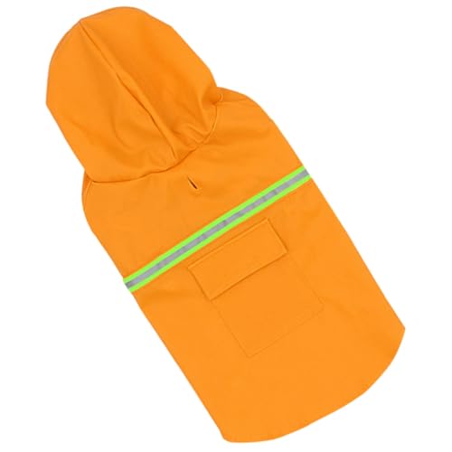 HAPINARY Hund Regenmantel Haube Regenstiefel Für Hunde Haustier Hunderegenmantel Für Täglich Bausatz Hundehalsbänder Mittel Hundehose Großer Hunderegenmantel Gießen Auto Dackel Nylon Orange von HAPINARY