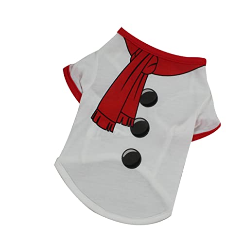 HAPINARY Hunde kleines Hundeshirt Hunde-Schneemann-Mantel Welpen-Outfits Kleider Kleidung Haustier-Partykostüm Party-Hundetuch der Hund Weiß von HAPINARY