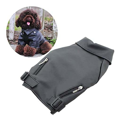 HAPINARY Hundejacke Warmer Wintermantel Winddicht mit Reißverschluss Weste für Hunde Haustierbekleidung Schwarz Größe XL von HAPINARY