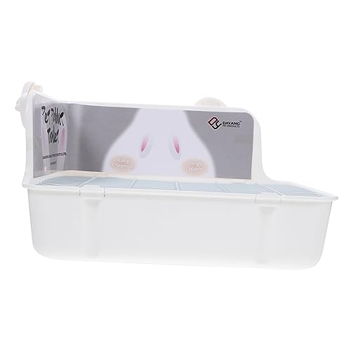 HAPINARY Kasten Bunny Clean-Ausrüstung Hamster klo kaninchentoilette Hamstertoilette für den Stall kaninchenklo Hasen klo Haustier Kaninchen-Trainingstöpfchen Häschen Toilette Plastik Weiß von HAPINARY