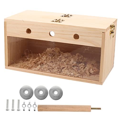 HAPINARY Papageien-Zuchtkasten Wellensittich-Nisthaus für Sittiche Holz-Vogel-Nistkasten Papageien-Zuchtkästen Vogelspielzeug für Sittiche von HAPINARY