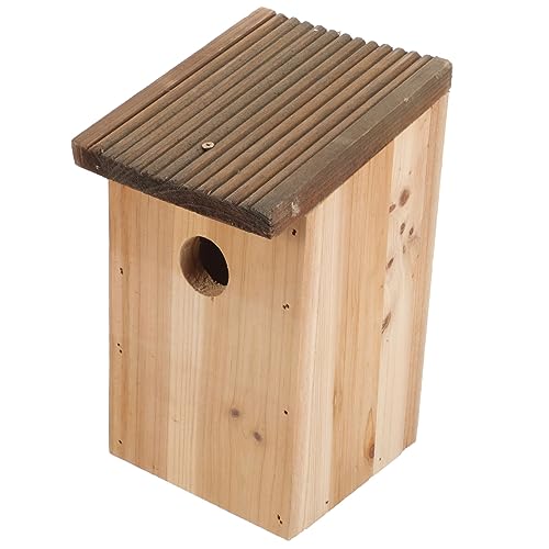 HAPINARY Kasten Vogelhaus Vogelnester Für Draußen Schlafendes Nest Hängendes Nest Vogelzubehör Geburtstagsgeschenk Papageienhaus Vogelhäuschen Für Draußen Vogelnest Dekoration Hölzern von HAPINARY