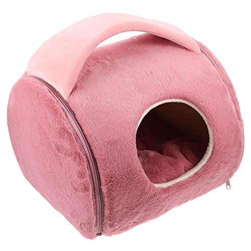 HAPINARY Katzennest katzenhaus für den Winter haustierbett Dog beds warmes katzenschlafbett Haustier Tipi Haustiernestkissen Hundeschlafbett Herbst und Winter das Bett Zwinger Baumwolle rot von HAPINARY