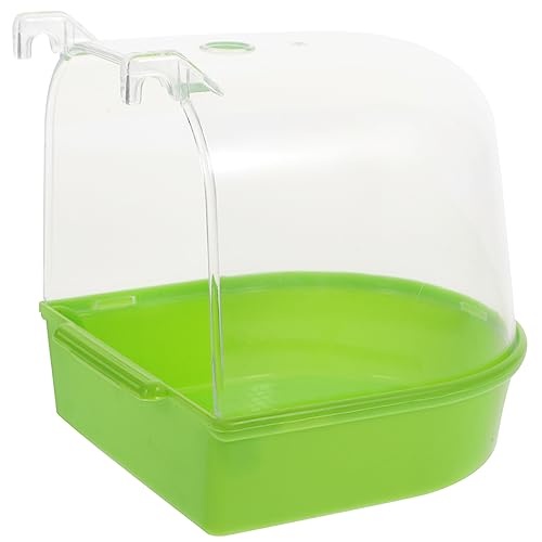 HAPINARY Vogeldusche Für Wellensittiche Kleine Vogelbadewanne Für Papageien Vogelbad Box Badewanne Für Kleine Vögel Vogelkäfig Zubehör Grünes Design Ideal Für Wellensittiche Und Andere Kleine Vögel von HAPINARY