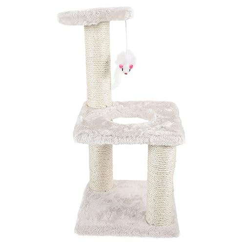 HAPINARY Klettergerüst für Katzen Sisalkratzer Katzen Katzenkratzbett Wurf katzenkratzmatte kratzmatte für Katzen Kratzbaum für Kätzchen bequemer Katzenkratzbaum Papierrohr Beige von HAPINARY