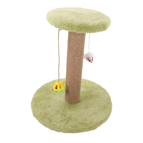 HAPINARY Kratzbaum Für Katzen Aus Sisal Dekorativer Katzenkratzer Spielzeug Für Kätzchen Entzückender Katzenkratzbaum Katzenkratzer Für Drinnen Süßer Kratzbaum Light Green Massivholz von HAPINARY