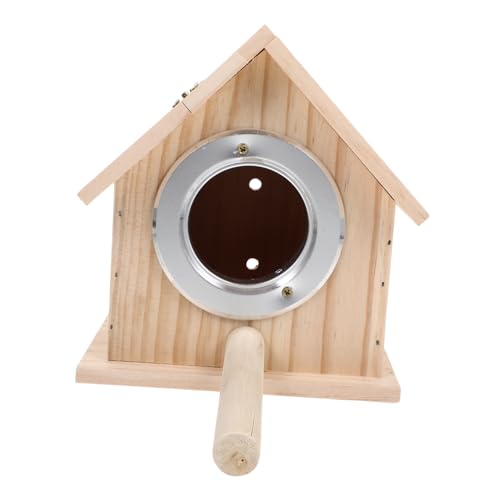 HAPINARY 1pc Holz Haustier Zucht Box für Sittich Nistplatz Vögel Vögel Nest für Dekoration Größe M Beige von HAPINARY