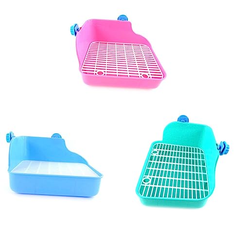 HAPINARY Lacework Töpfchen Trainer Käfig Töpfchen Ecke Hamster Töpfchentrainer Kaninchen-töpfchentrainer Kaninchentopf Tierkäfig Kaninchen Ecktoilette Töpfchen-Trainer-Ecke Hasenstall Green von HAPINARY