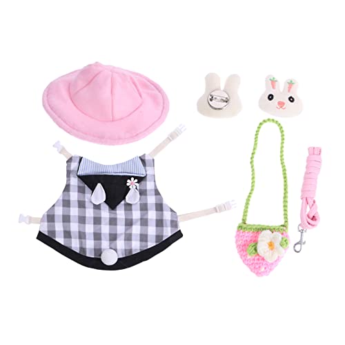 HAPINARY Weste Geschirr Leine für Haustiere Kaninchen Hamster Anzug Set Komfortable Stilvolle Pet Dress Up Supplies von HAPINARY