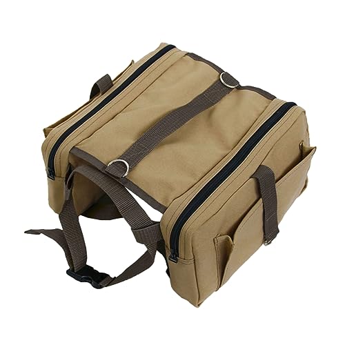 HAPINARY Sportrucksack Für Hunde Und Welpen Tragbar Khaki Mit Verstellbarem Halsband Und Schnallenriemen Ideal Für Outdoor Aktivitäten Wie Reisen Camping Und Wandern von HAPINARY