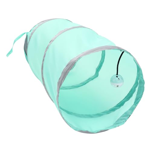 HAPINARY zusammenklappbarer Katzenkanal Draht für Katzenspielzeug Katzentransporter interaktives katzenspielzeug Interactive cat Toy Pet-Bohrrohr Katzenkanal-Tunnelspielzeug Polyester Green von HAPINARY