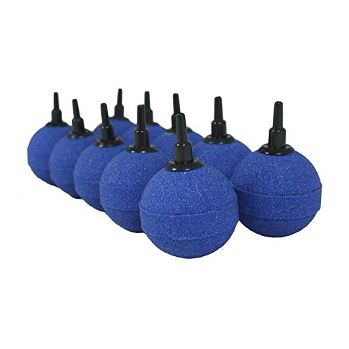 Pondlife 10 x Belüfterstein blau Luftausströmer Kugeln Ø 50mm für Teich u. Aquarium von HAPIPET